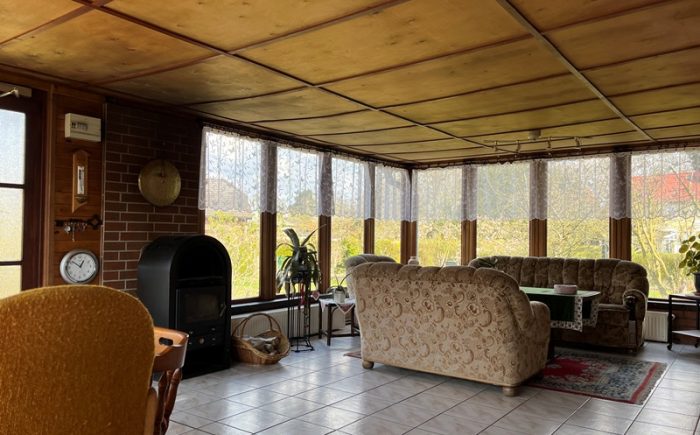Wohnzimmer mit Kaminofen